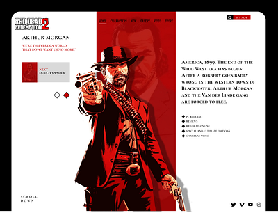 RED DEAD REDEPTION 2 design interface product service startup ui ux web website