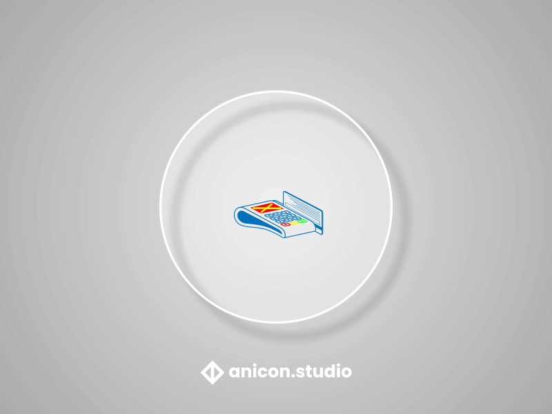 Pos terminal payment rejected anicon animated logo animation design graphic design icon illustration json logo lottie motion graphics ui