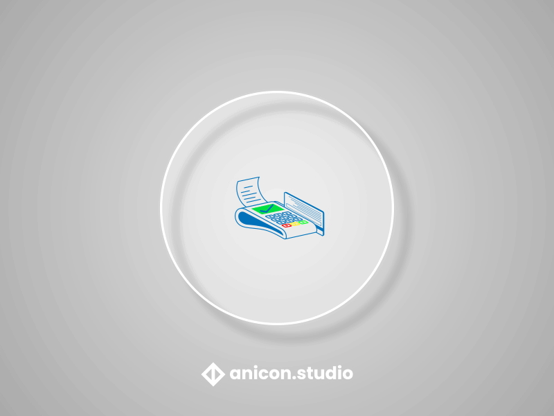 Pos terminal payment animation anicon animated logo animation design graphic design icon illustration json logo lottie motion graphics ui