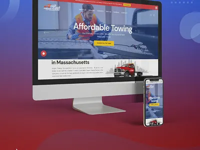 Towing Company Website graphic design web design website