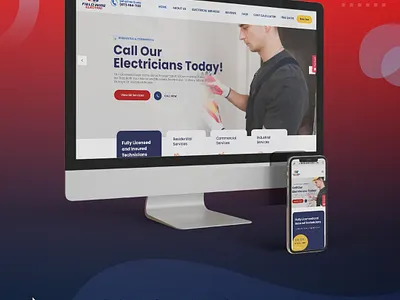 Electrician Company Website graphic design web design website