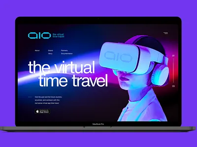 AIO The virtual time travel branding corporate identity design graphic design logo ui ux web design