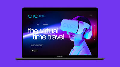 AIO The virtual time travel branding corporate identity design graphic design logo ui ux web design