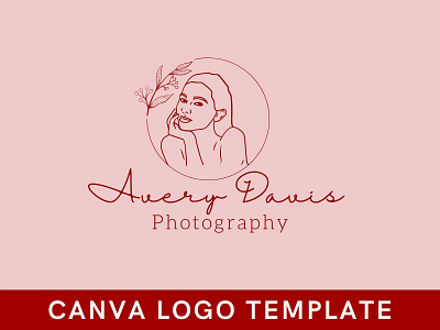 Premade Beauty Woman Canva Logo Template beauty logo brand brand identity branding canva design feminine logo hand drawn logo logo design saloon spa template