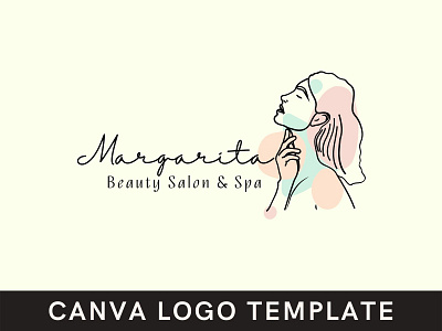 Premade Elegant Woman Beauty Spa Canva Logo Template beauty logo brand brand identity branding canva cosmetic logo design fashion logo feminine logo logo logo design saloon saloon logo spa logo template woman logo