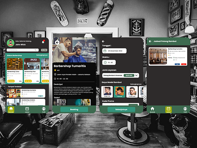 Barbershop Mobile Apps aplikasi babrbershop barbershop mobile apps design mobile apps prototype ui ui design ux design
