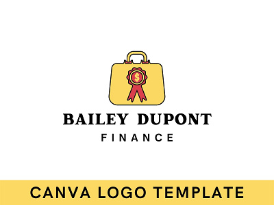 Premade Money Management Canva Logo Template bag brand identity branding business canva design finance finance logo financial logo logo design management modern logo money template