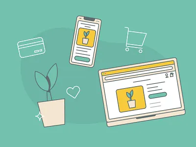 Performance e-commerce flat flatdesign illustration illustrator shop vector