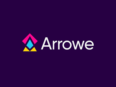 Arrowe - letter A blockchain logo design arrow blockchain branding chain crypto crypto tech icon letter a letterning logo logo design tech
