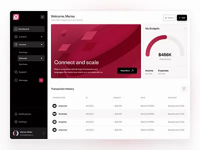 SaaS Dashboard coloroftheyear dashboard fintech illustration pantone saas ui uiux vivamagenta