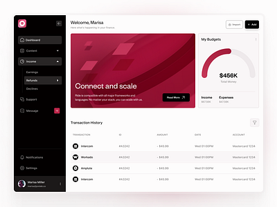 SaaS Dashboard coloroftheyear dashboard fintech illustration pantone saas ui uiux vivamagenta