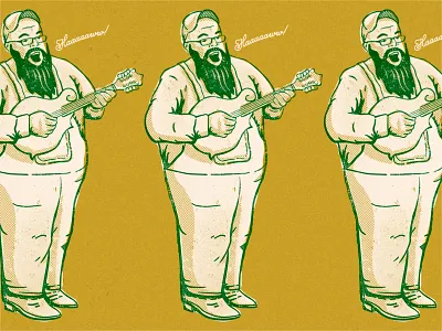 Dr. Chris Bingman bluegrass country music design illustration mandolin music musician radio retro rustic vintage western