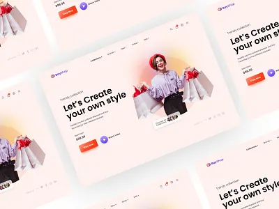 eCommerce Header design concept branding business ecomm graphic design modern portfolio ui ux web template