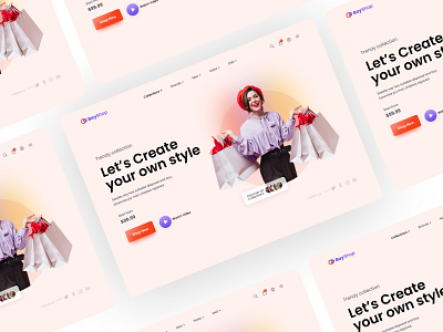 eCommerce Header design concept branding business ecomm graphic design modern portfolio ui ux web template