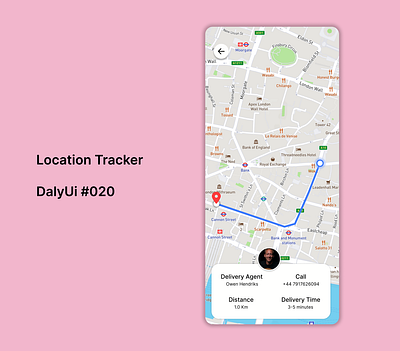 Location Tracker / DailyUi - 020 app design ui ux