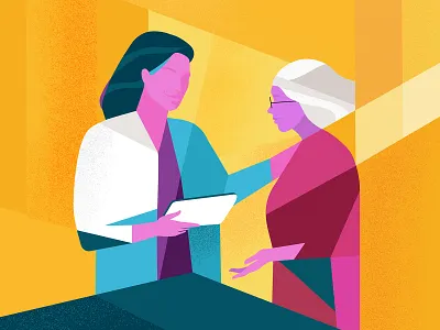 Stamford Health editorial illustration flat illustration minimal vector