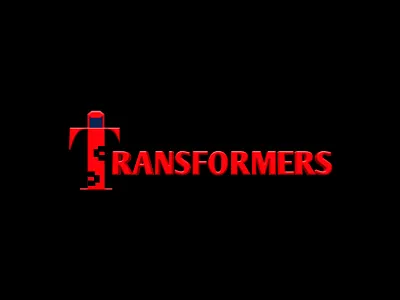 Transformers logo design best branding cool design fancy fantasy graphic illustration logo red robot text transformers typography wordmark