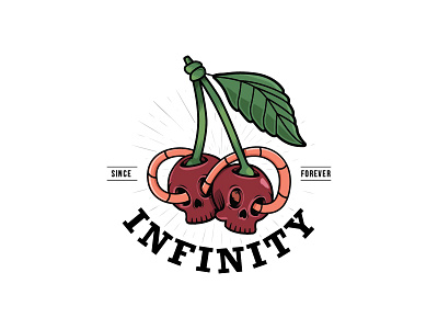 IFINITY cartoon cherry deth fun life love natural skull skulls tattoo worm