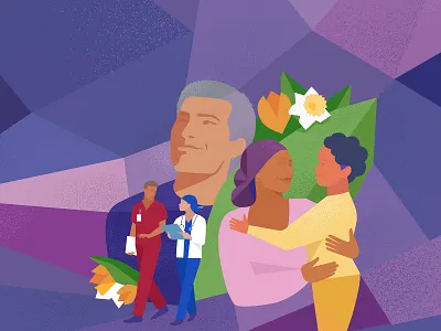 Stamford Health editorial illustration flat illustration minimal vector