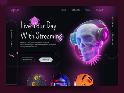 Prod-cast and live streaming web page design audio broadcast landing page landing page design listening live live streaming music music design popular prodcast streaming syful sylgraph trending trending design web web design web page web page design