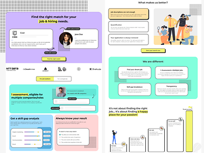 Landing page for job search branding landing page ux design