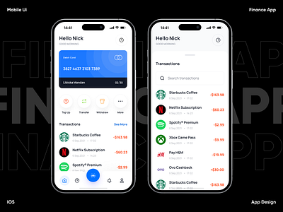 Finance App Design app app design application banking app banking card card digital banking finance app fintech app ios mobile app mobile banking app mobile ui uiux design