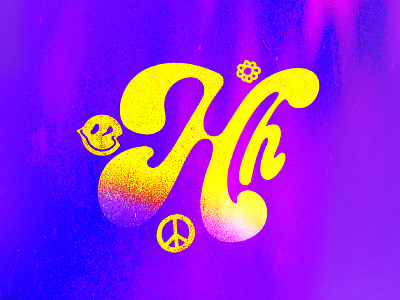 HIPPIES 36 days 36 days of type 36daysoftype 60s challenge graphic design hippies illustrated type illustration letter lettering psychedelic retro texture type typography