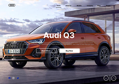 Audi Landing Page design graphic design landing page design ui uiux design ux webpage design
