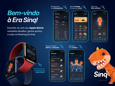 Sinq 2.0 3d adobe illustrator app apple design dino illustration ios logo sinq ui ui design ux design