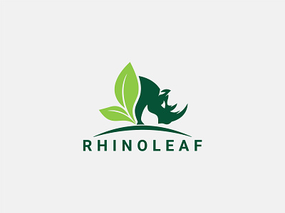 Rhino Leaf Logo animal branding energy green leaf green rhino grow illustration leaf leaf logo leaves logos powerpoint residential rhino rhino leaf rhino leaf logo rhino logo rhino safari rhinos savannah