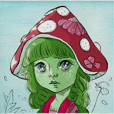 Toadstool Fairy Oracle Deck art design illustration