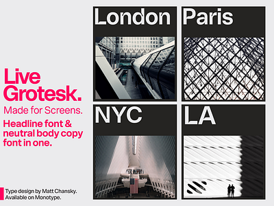 Live Grotesk City Posters architecture brand branding copywriting creative direction design font font design fonts graphic design london los angeles nyc paris poster poster design typography