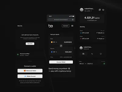 Crypto Exchange Components — Remittance® bitcoin blockchain crypto cryptocurrency design dex ethereum exchange ui uxui uxui inspiration web design