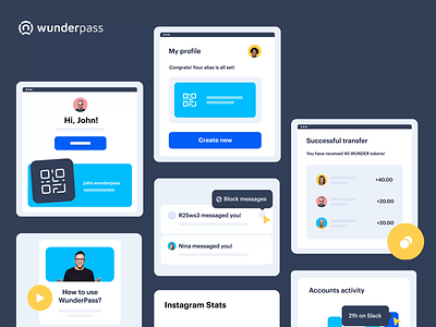 WunderPass – Illustrations and graphics bazen agency blockchain brand design crypto crypto currency crypto landing page data control data trading defi design fintech identity layer illustration nft saas styleguide ui user persona ux visual identity