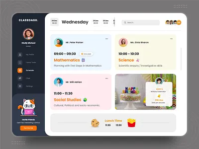 School Classroom Dashboard creative design