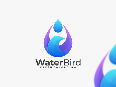 Water Bird app branding design graphic design icon illustration logo ui ux vector water bird logo water logo