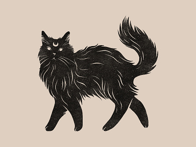 Luna animal art cat character design digital drawing drawing fantasy graphic design illustration kitty logo magical witchy