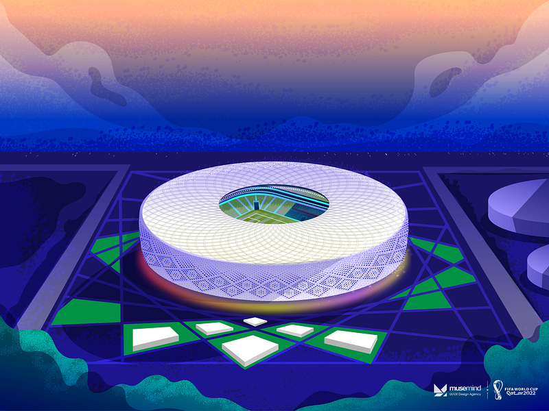 Al thumama Stadium in Qatar Illustration advertising art brand agency branding case study design agency fifa fifa world cup football graphic design illustration illustrator interaction design motion design motion graphics ui ux ux case study vector worldcup