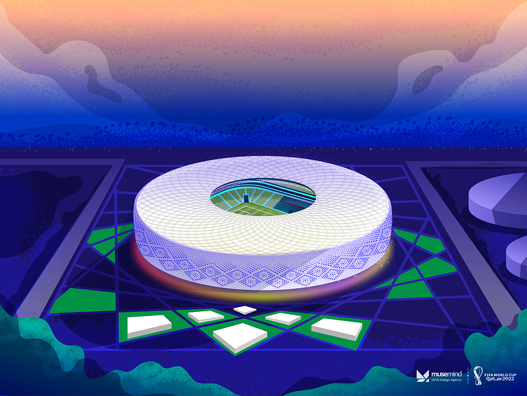 Al thumama Stadium in Qatar Illustration