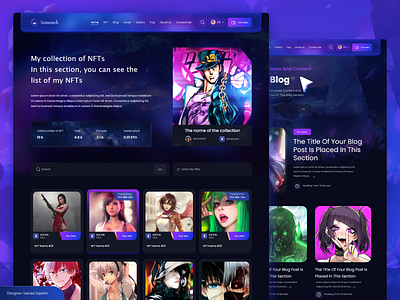 NFT Collection Ui/Ux Design airdrop branding crypto cryptocurrency design digital currency exchange graphic design illustration logo money nft nft collection nft market samad sepehri ui ux vector web web3