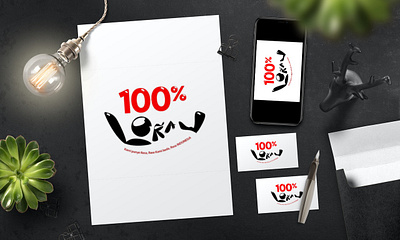 100% LOKAL logo branding company logo design illustration logo sme