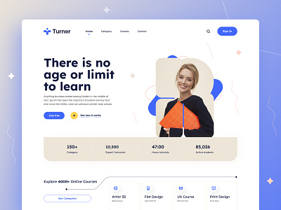 Turner-Web Exploration agency education education app education website graphic design learning website minimal online class online course online course website online education online lesson teach