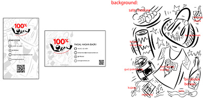 100% LOKAL NAME CARD branding business card company logo design logo name card