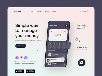 Finance Web Design 2023 trend bandking website design finance app finance website home page design interface landing page design money transfer website ui ux wallet website web web design web3 website website design