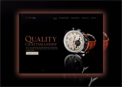 Landing Page for Watch Compnay branding design graphic design illustration illustrator logo logodesign photoshop ui vector