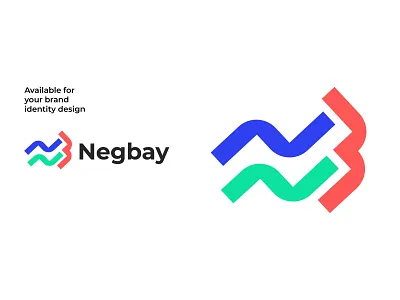 NB Letter mark alphabet brand identity branding colorful flow identity letter logo design logodesign logomark mark modern logo monochrome monogram nb nb letter vector visual identity wave word mark