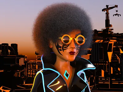 City on Minerva H003 3d art 3d character 3d illustration character design character modeling digital art digital sculpting mars minerva nft art space