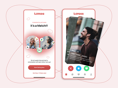 Dating App app branding dating dating app design graphic design icon illustration logo typography ui ux vector