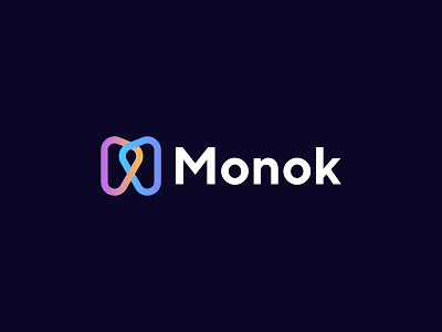 Monok logo colors creative design location with m logo logo design m logo minimalist logo modern logo overlap symbol
