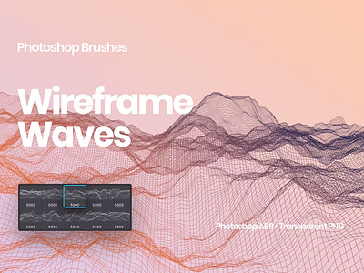 Photoshop Wireframe Waves Brushes brush